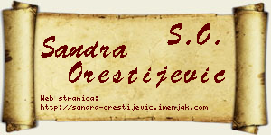 Sandra Orestijević vizit kartica